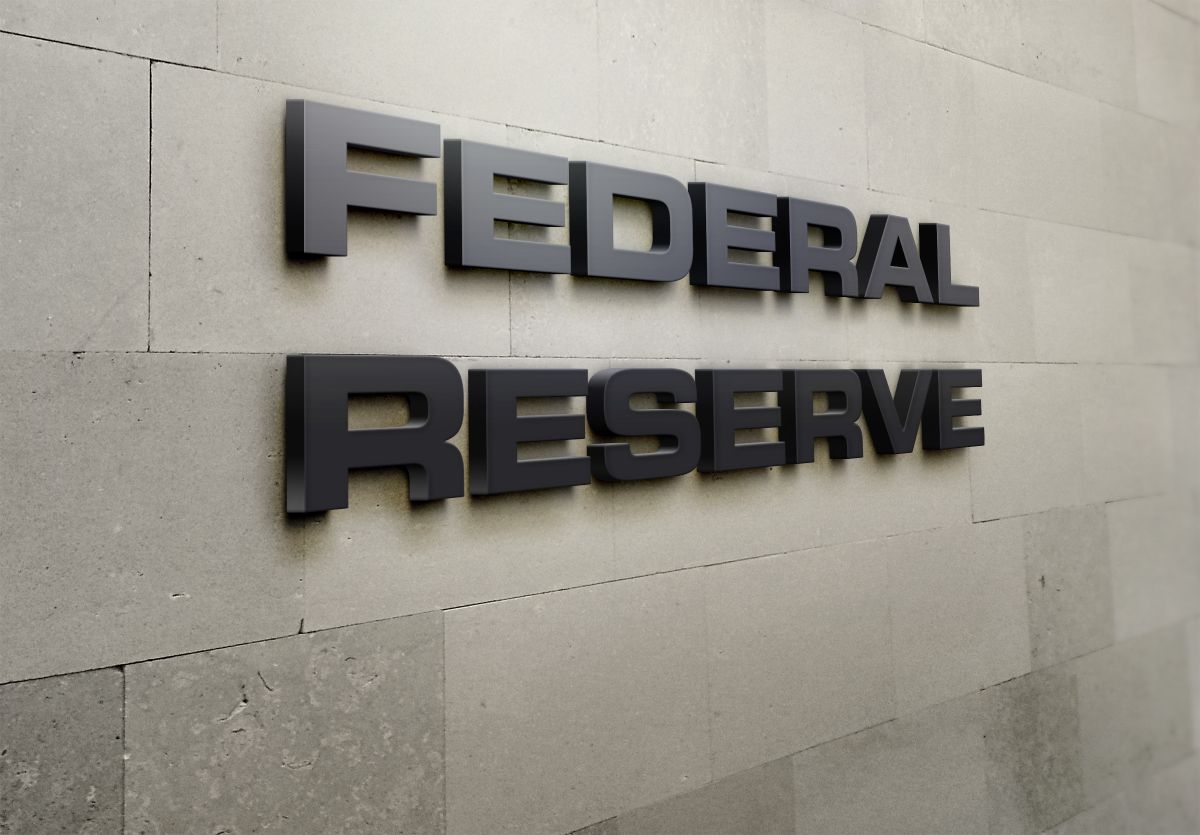 A,Building,Signage,That,Says,'federal,Reserve'.