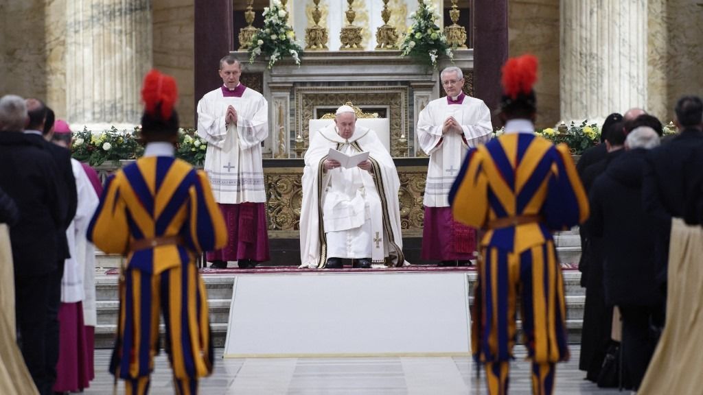Pope Francis Celebrates The Vespers Of The Solemnity Of The Conversion Of Saint Paul At The St. Paul