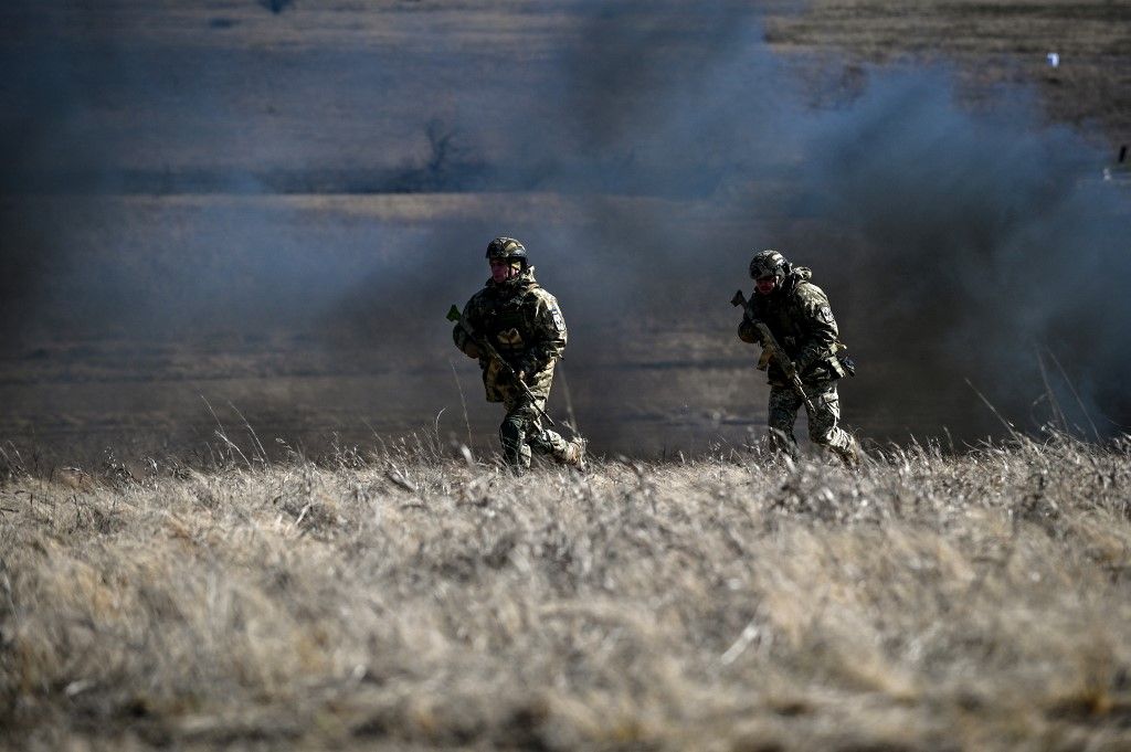 Drill of Territorial Defence Forces in Zaporizhzhia Region