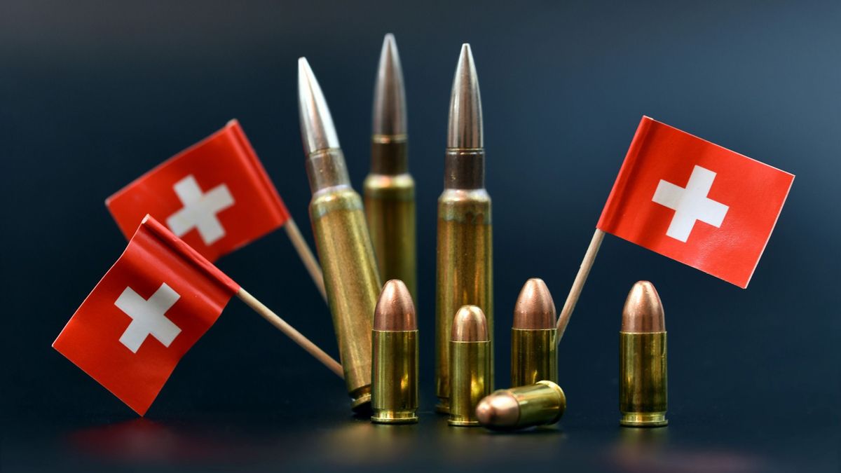 Swiss,Flag,With,Gun,Bullets