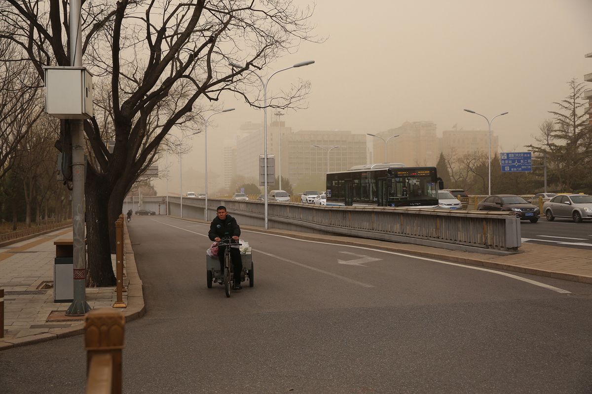 Yellow haze in Beijing