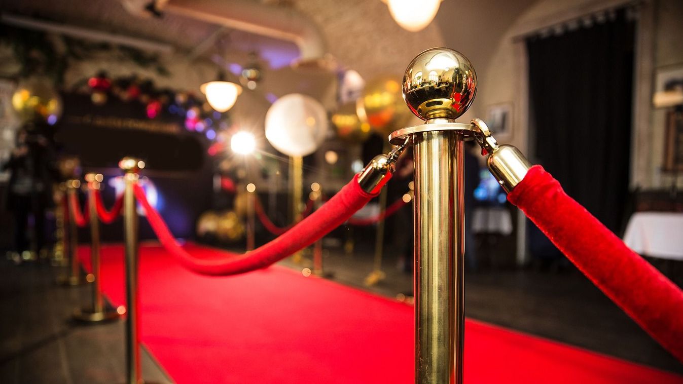 Red,Carpet,Between,Rope,Barriers,In,The,Success,Party Red carpet between rope barriers in the success party