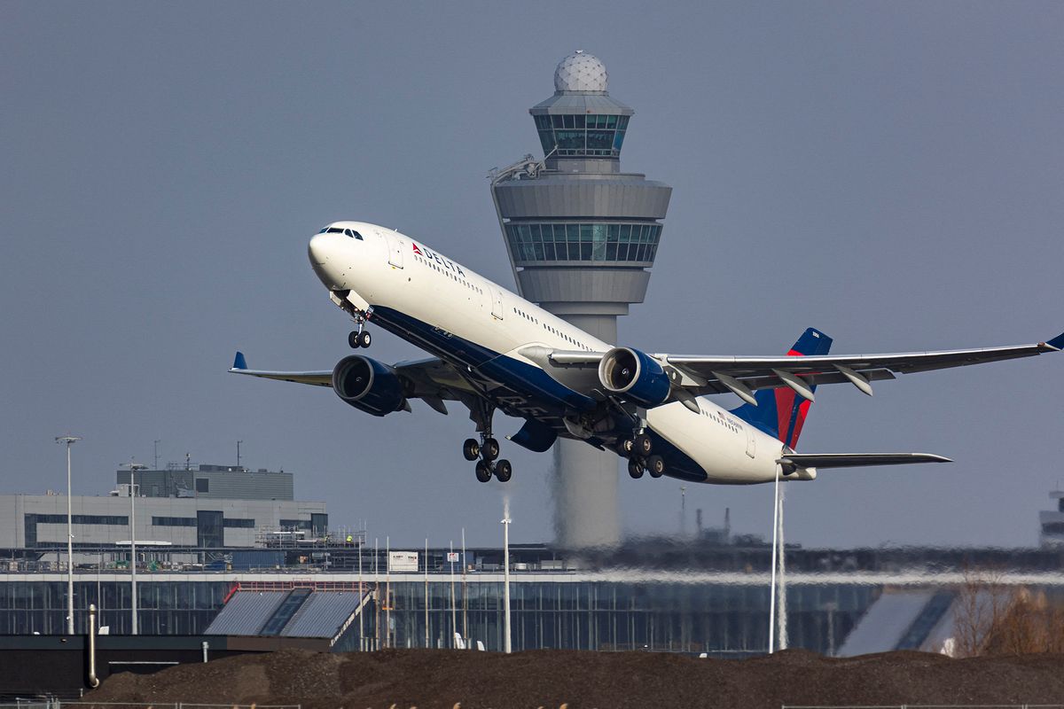 Delta Air Lines Airbus A330 Aircraft Departing From Amsterdam