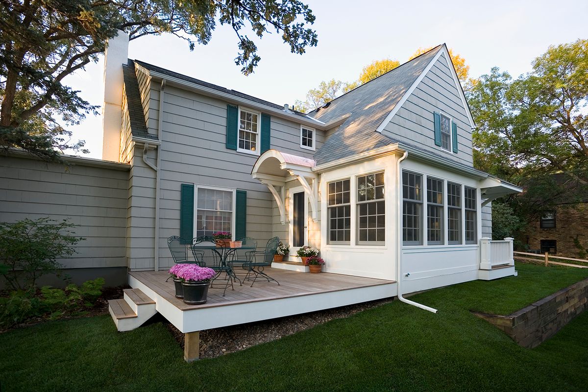 Deck and addition on house