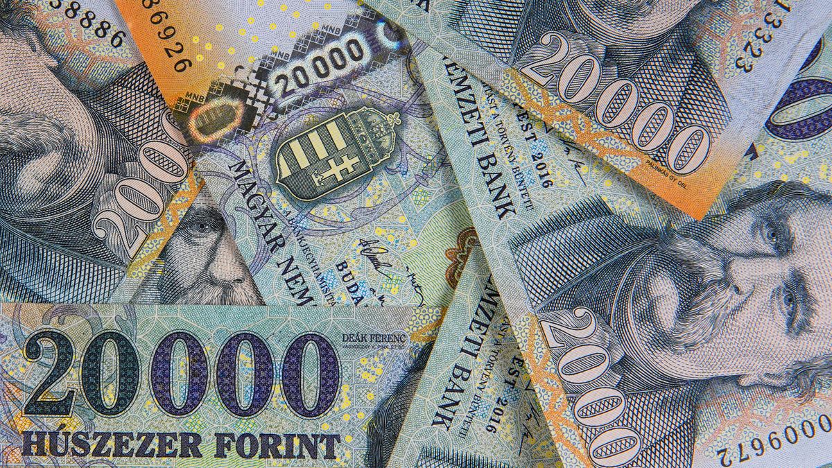 Stack,Of,Banknotes,As,Background,(hungarian,Forint),20000,Forint,Banknotes Stack of banknotes as background (Hungarian Forint) 20000 forint banknotes Ferenc Deak close up as a background. Europe Hungary. The all-seeing eye motif.