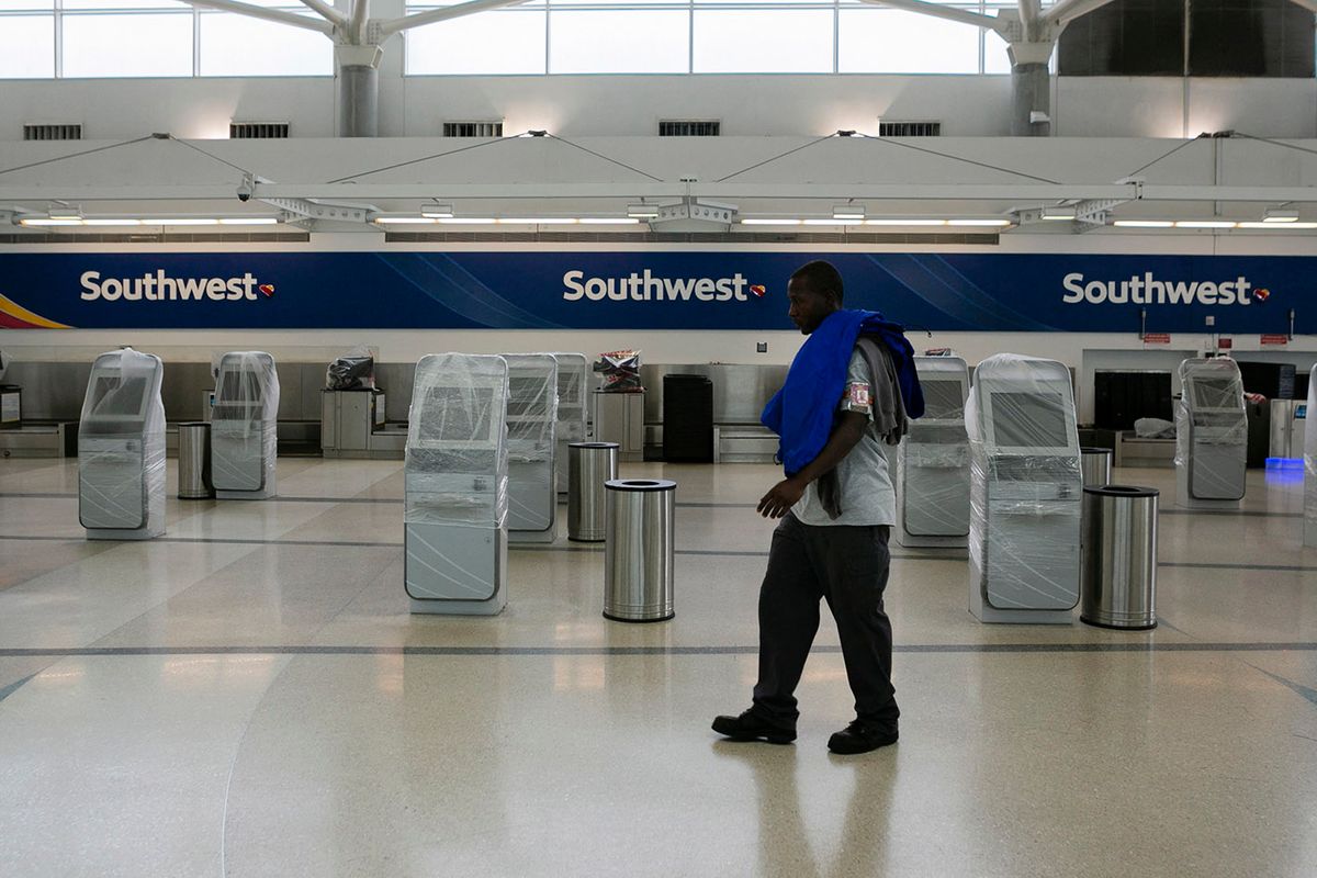 Tropical storm Dorian threatens Puerto Rico, coast of Florida
A passenger walks in front of the closed counter of Southwest Airlines at Fort Lauderdale-Hollywood International Airport in Fort Lauderdale, Florida on September 2, 2019. - Lauderdale-Hollywood International Airport closed at noon due to a mandatory closure order due to winds associated with Hurricane Dorian. Monster storm Dorian came to a near stand-still over the Bahamas, prolonging the agony as surging seawaters and hurricane winds made a shambles of low-lying island communities and spurred mass evacuations along the US east coast. It weakened slightly Monday to a still-devastating Category 4 storm, punishing Grand Bahama Island with "catastrophic winds and storm surge," the Miami-based National Hurricane Center said in its 1500 GMT bulletin. (Photo by Eva Marie UZCATEGUI / AFP)