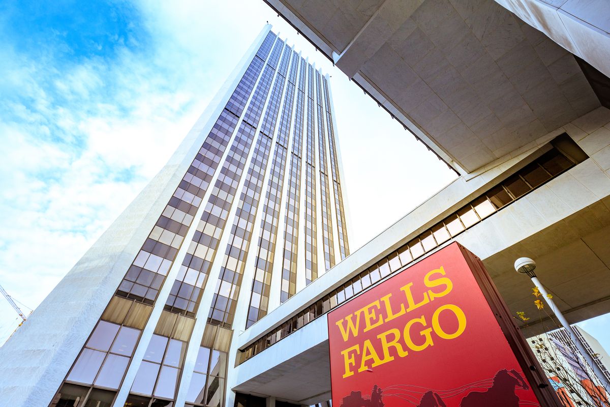 Portland, Oregon, United States - Dec 19, 2017: Building of Wells Fargo Center in downtown Portland
