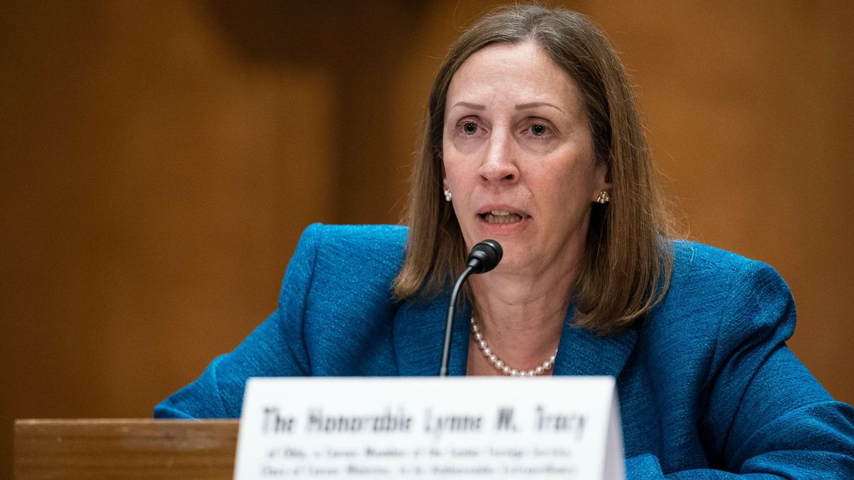 WASHINGTON, UNITED STATES - NOVEMBER 30: Lynne M. Tracy testifies before the Senate Foreign Relations Committee to be Ambassador to the Russian Federation on Capitol Hill in Washington, D.C., on Wednesday, November 30, 2022. 