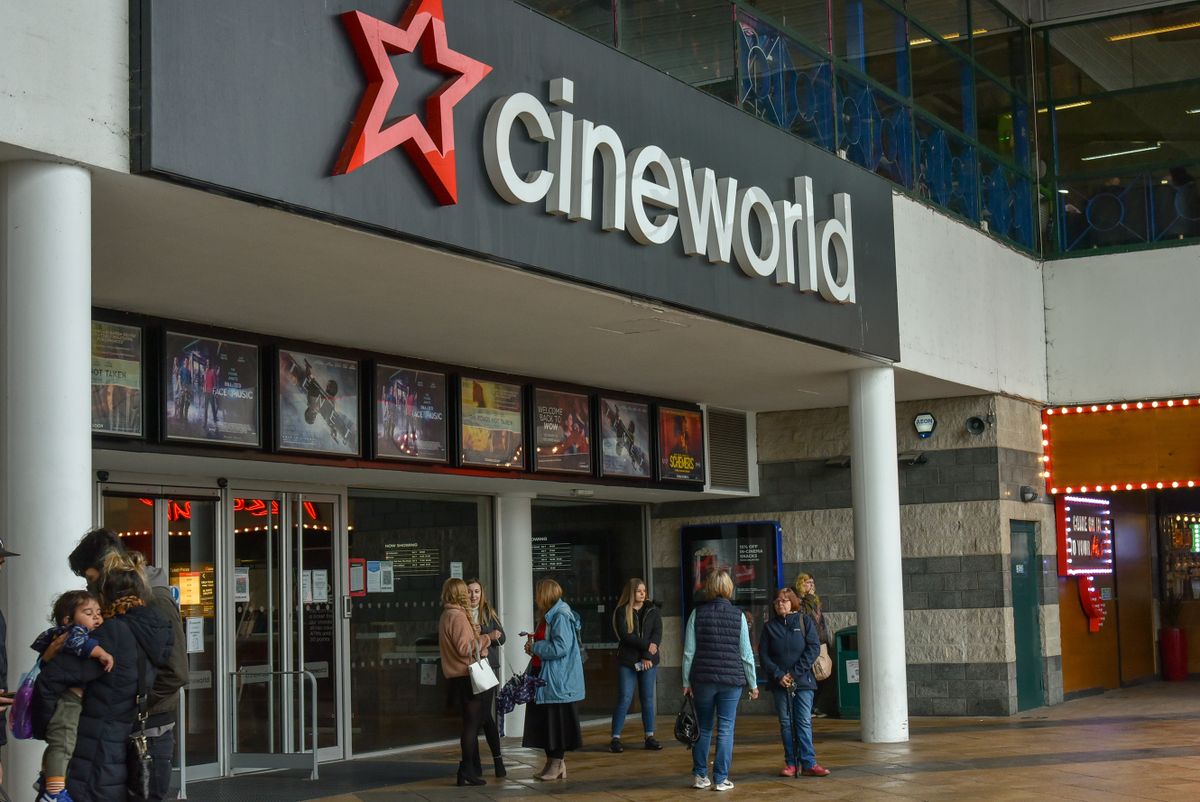 Poole,Dorset,UK October 04, 2020 Cineworld cinema at Tower Park: Company plans to shut down UK screens putting nearly 5,500 jobs at risk