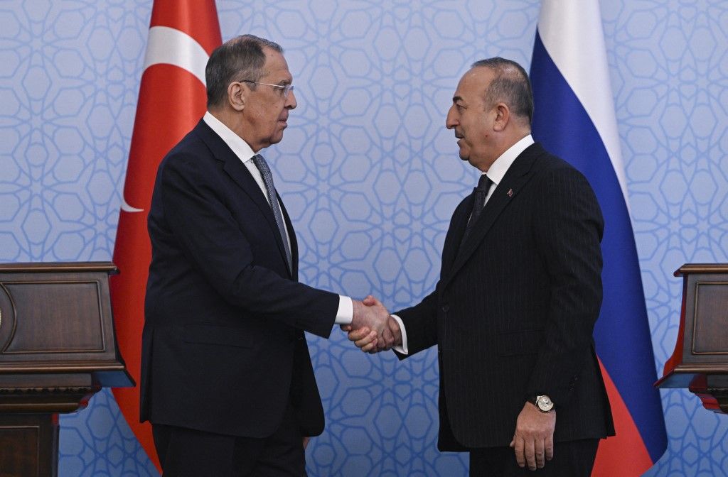 Russian Foreign Minister Sergey Lavrov in Turkish capital Ankara