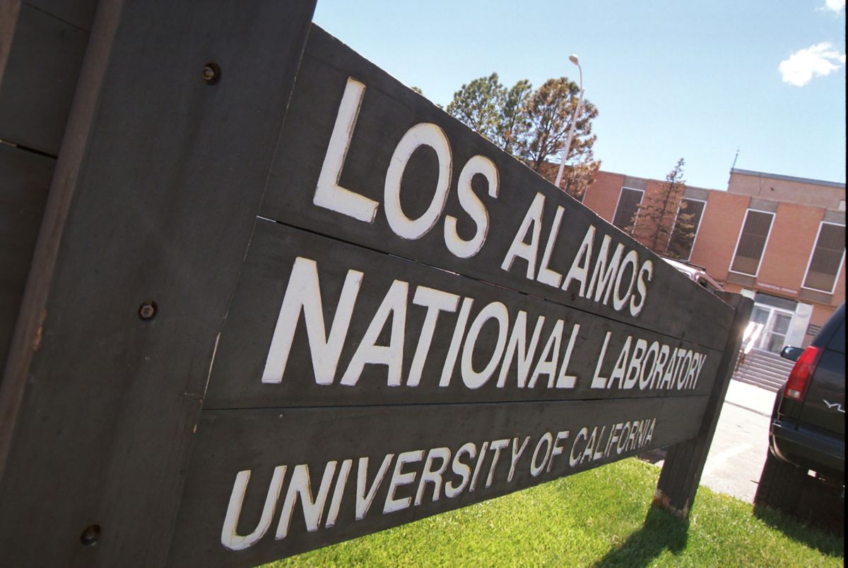 A sign greets vistors as they arrive on the Los Alamos National Laboratory campus June 14, 1999. The Los Alamos lab, located with the town of Los Alamos approximately 35 miles northwest of Santa Fe, occupies 43 square miles of land in Northern New Mexico. Owned by the Department of Energy, Los Alamos has been managed by the University of California since 1943, when the Laboratory was born as part of the Manhattan Project to create the first atomic weapons during World War II. Allegations of espionage, from within Los Alamos National Laboratory, hit the headlines in March 1999 when scientist Wen Ho Lee was fired from the lab in New Mexico amid suspicions he passed classified information to China. He has not been charged with any crime, and through his lawyer he has denied providing nuclear secrets to China or anyone else. China has also denied spying or stealing U.S. nuclear secrets.