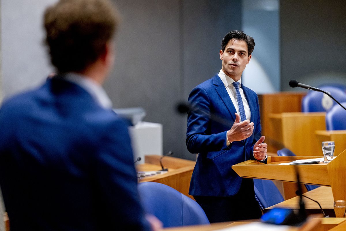 THE HAGUE - Rob Jetten Minister for Climate and Energy during the weekly question hour in the House of Representatives. ANP ROBIN UTRECHT netherlands out - belgium out (Photo by ANP MAG / ANP via AFP)
Weekly question time in the House