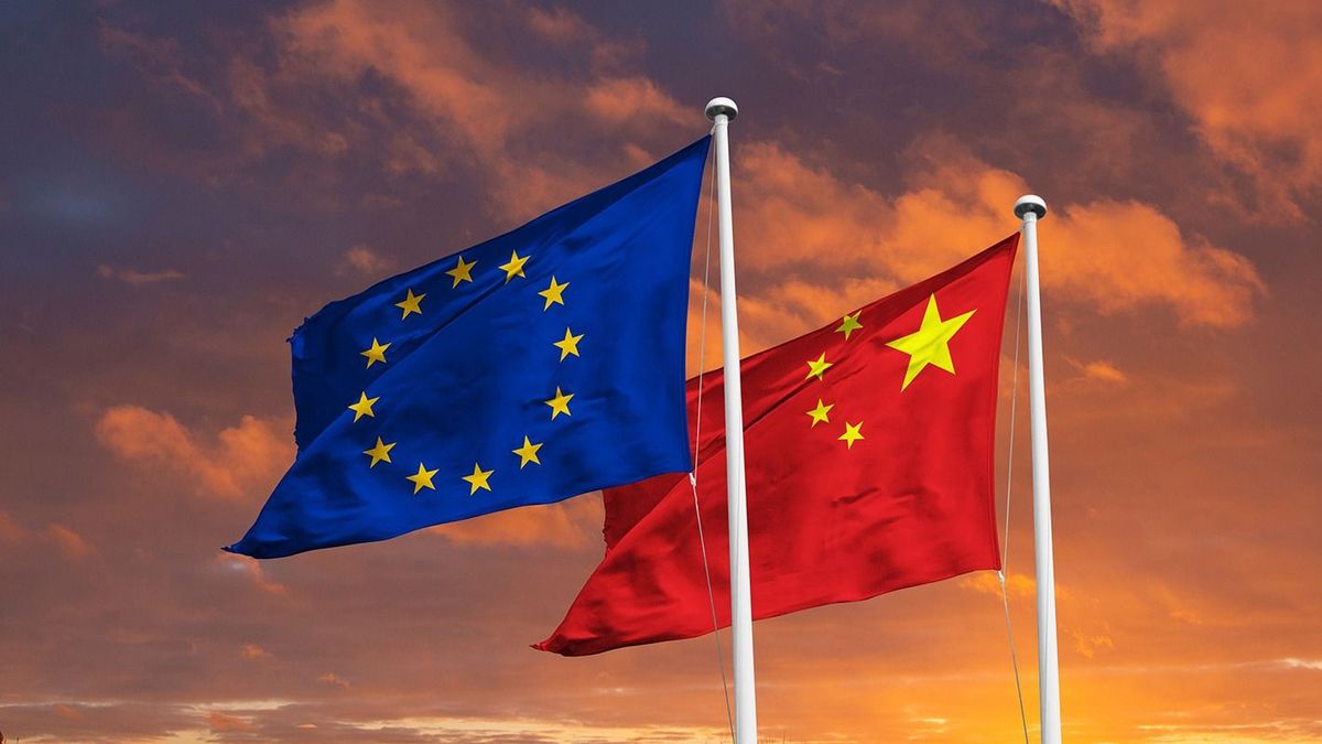 China,Eu,Flags,Ursula,Von,Der,Leyen,Visit,To,China
china eu flags ursula von der leyen visit to china
Kína, Európai Unió, EU