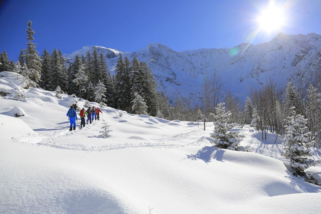 France haute savoie chamonix mont blanc massif du mont blanc ski touring towards armancette
