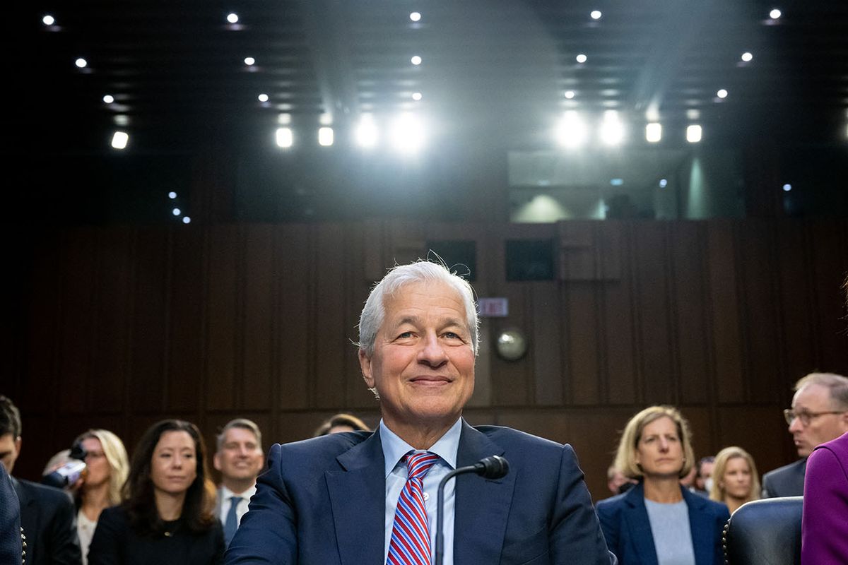 Jamie Dimon, Chairman and CEO of JPMorgan Chase, arrives to testify during a Senate Banking, Housing, and Urban Affairs Committee Hearing on the Annual Oversight of the Nation's Largest Banks, on Capitol Hill in Washington, DC, September 22, 2022. (Photo by SAUL LOEB / AFP)