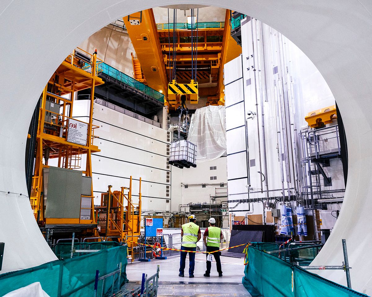 Olkiluoto nuclear power plant
The nuclear reaction chamber seen through the service gate of the OL3 reactor (OL3 EPR) inside the construction site of the Olkiluoto-3 nuclear power plant in Olkiluoto, Eurajoki, Finland on 17 August 2017. (Photo by Antti Yrjonen/NurPhoto) (Photo by Antti Yrjonen / NurPhoto / NurPhoto via AFP)
