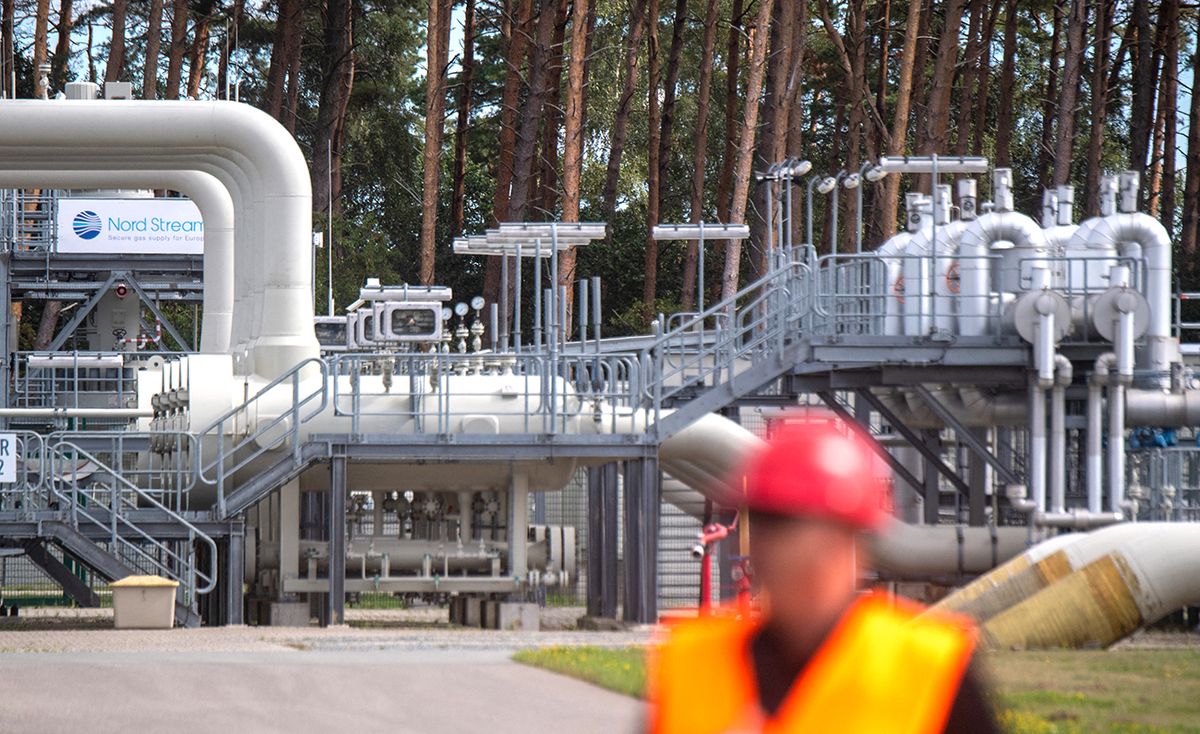 Gas crisis - Nord Stream 1
30 August 2022, Mecklenburg-Western Pomerania, Lubmin: Pipe systems and shut-off devices at the gas receiving station of the Nord Stream 1 Baltic Sea pipeline and the transfer station of the OPAL (Ostsee-Pipeline-Anbindungsleitung - Baltic Sea Pipeline Link) long-distance gas pipeline. From August 31 to September 2, no gas will flow to Germany due to maintenance work, the Russian state-owned company Gazprom had announced. After that, 33 million cubic meters of natural gas should be delivered daily again. This corresponds to the 20 percent of the daily maximum output to which Russia had already reduced the supply a few weeks ago. Photo: Stefan Sauer/dpa (Photo by STEFAN SAUER / DPA / dpa Picture-Alliance via AFP)