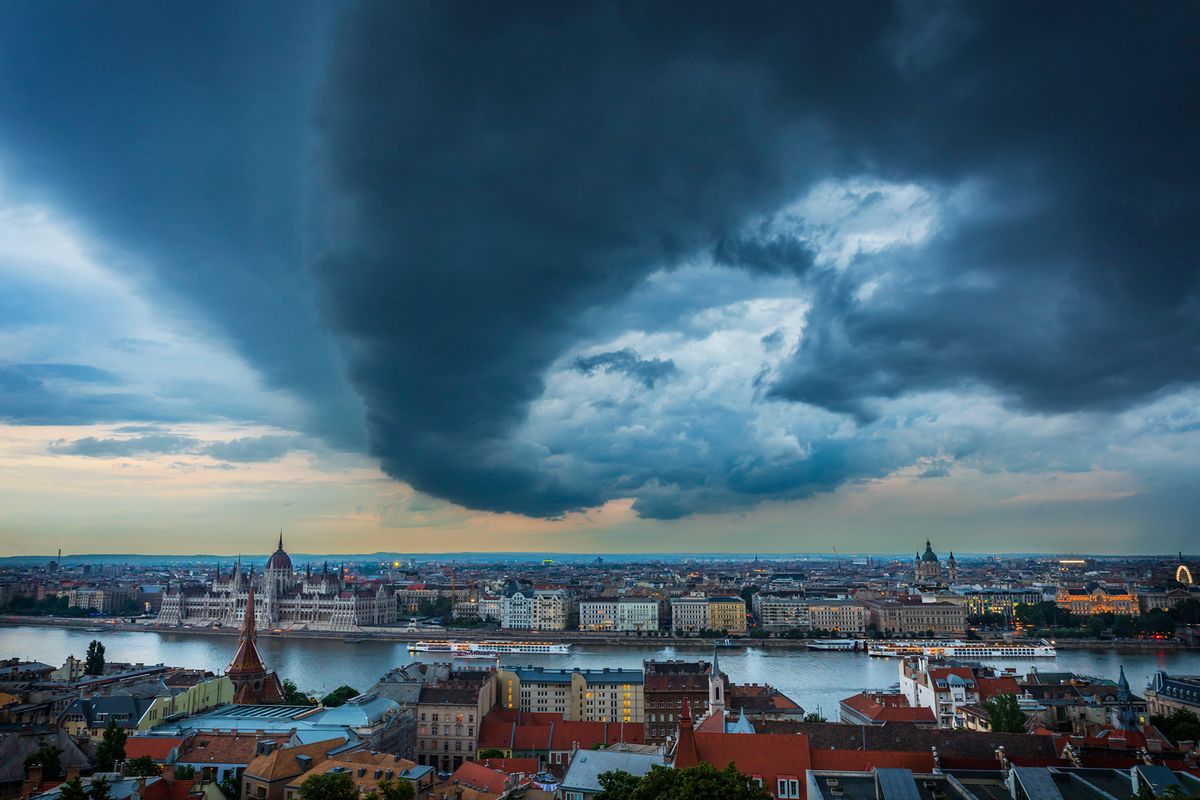 Thunderstorm,Over,Budapest,View,From,Fisherman,Bastion,,Hungary