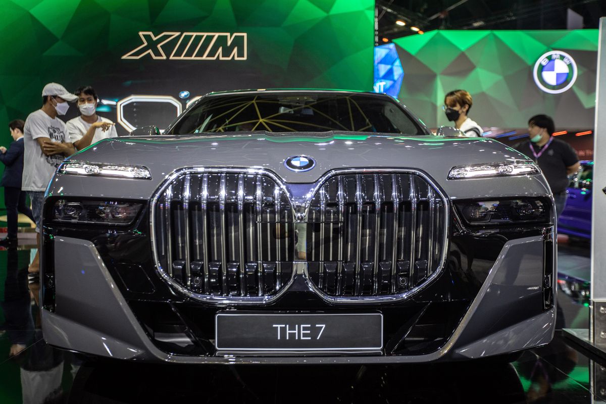 BANGKOK, THAILAND - MARCH 22: The7 BMW car is seen during the 44th Bangkok International Motor Show 2023 at IMPACT in Bangkok, Thailand on March 22, 2023. The exhibition started today (March 22, 2023) for the visitors and will run until April 02, 2023.