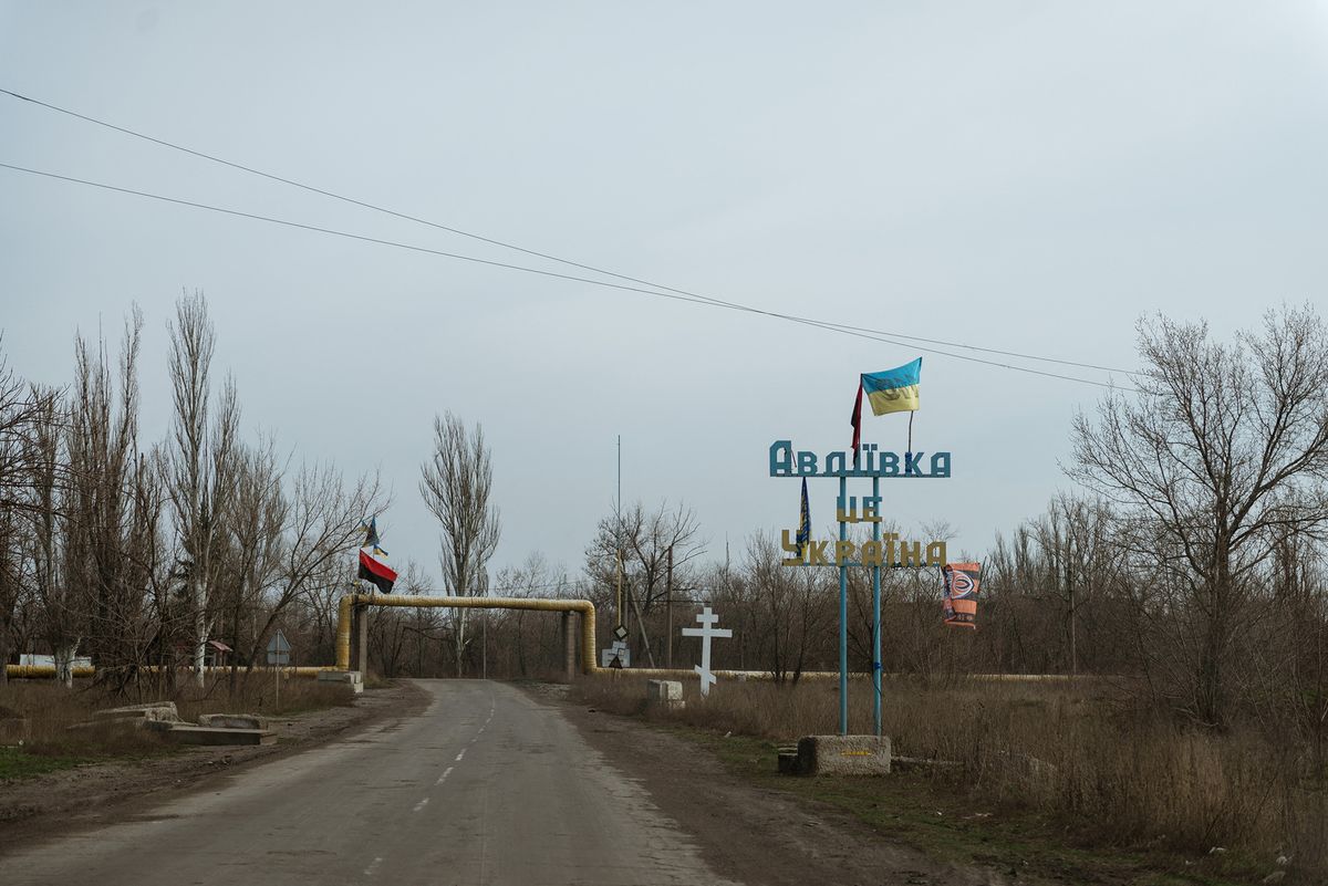 Traces of war in Avdiivka amid Russian-Ukrainian war