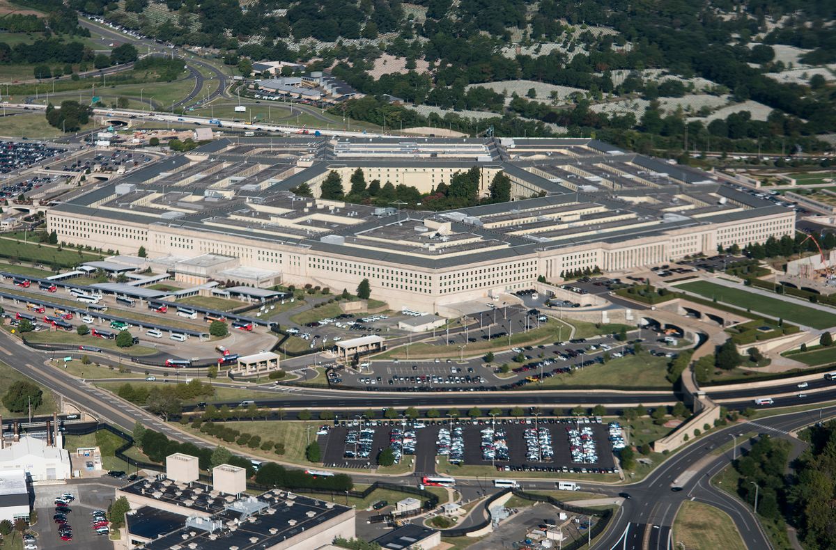 PentagonUNITED STATES - AUGUST 29: Aerial view of the Pentagon building. (Photo By Bill Clark/CQ-Roll Call, Inc via )