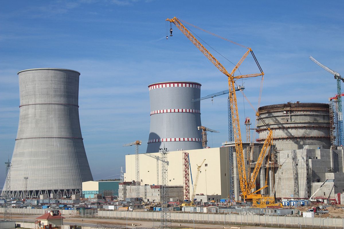 Lukashenko's prestigious project to go online soon
FILED - 10 October 2018, Belarus, Ostrowez: The cooling towers and a reactor block of the Ostrowez nuclear power plant. Just a few kilometres from the border with Lithuania and thus with the EU, the first Belarusian nuclear power plant is due to start operation in 2019. Photo: Claudia Thaler/dpa (Photo by Claudia Thaler / DPA / dpa Picture-Alliance via AFP)