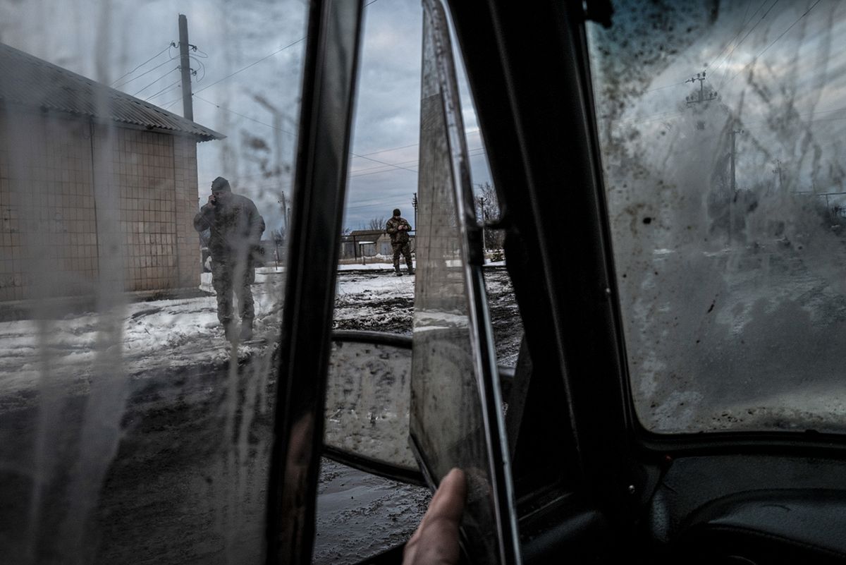 Ahead of the first anniversary of Russia-Ukraine war
DONBAS, UKRAINE - FEBRUARY 20: Soldiers patrol streets near the city of Bakhmut amid Russia-Ukraine war in Donbas, Ukraine on February 20, 2023. (Photo by Marek M. Berezowski/Anadolu Agency via Getty Images)
