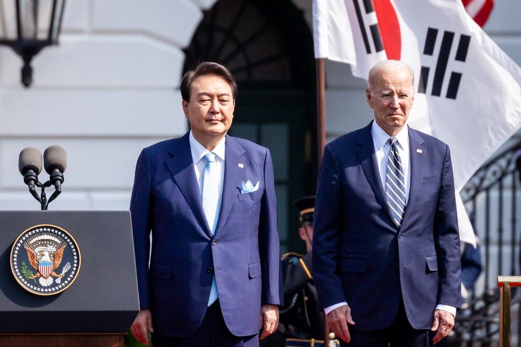 Arrival ceremony for South Korean President Yoon Suk Yeol at the White House