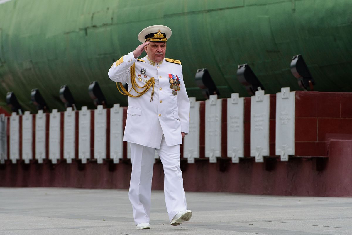 Vladivostok,,Russia,-,June,16,,2018:,Commander,Of,The,Russian
Vladivostok, Russia - June 16, 2018: Commander of the Russian Pacific Fleet, Admiral Sergei Avakyants attends a graduation ceremony of  cadets of the Makarov Pacific Naval Institute.