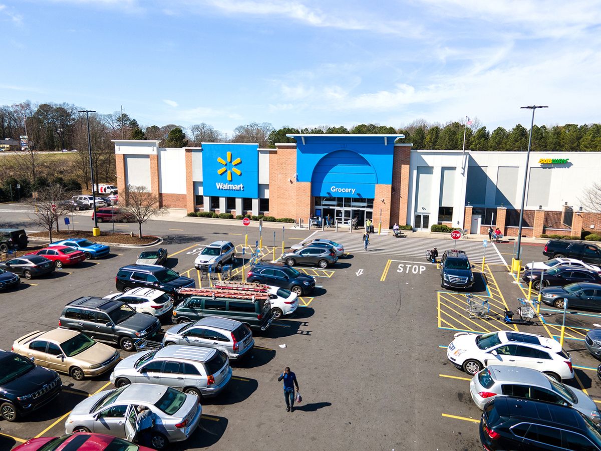 A Walmart Location As Earnings Figures Released A Walmart in Atlanta, Georgia, US, on Sunday, Feb. 19, 2023. Walmart Inc.'s profit forecast for this year fell short of analyst estimates, signaling more struggles for the worlds largest retailer after it was hammered by a surge in inventory. Photographer: Dustin Chambers/Bloomberg via Getty Images