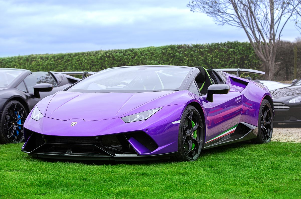 The Lamborghini Huracan
BEDFORD, UNITED KINDOM - MARCH 21: The Lamborghini Huracan seen at the Sharnbrook Hotel in Bedfordshire. The Sharnbrook Hotel hosted a private car show to enable the filming of an up and coming tv Documentary on SkyTV. (Photo by Martyn Lucy/Getty Images)