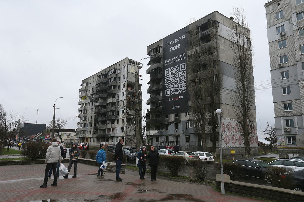 First anniversary of Borodianka liberation