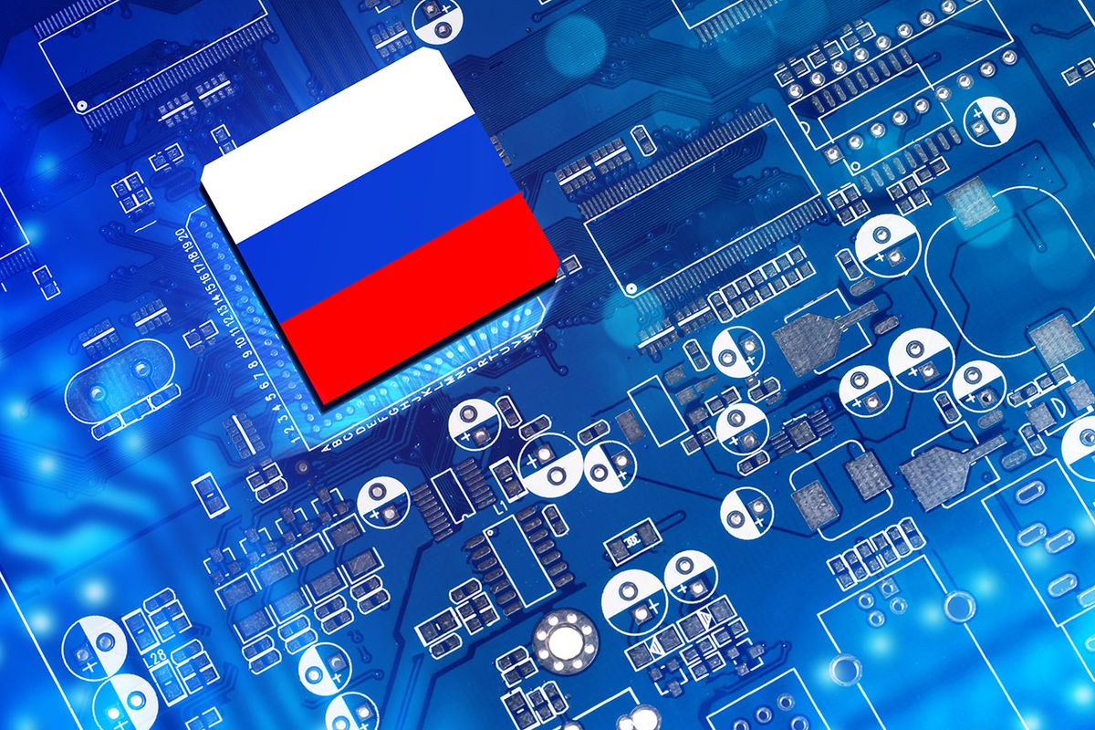 Digital,Board,With,Flag,Of,Russia.,Microprocessor,Manufactured,In,Russian
Digital board with flag of Russia. Microprocessor manufactured in Russian Federation. Computer board. Production of microprocessors in Russia. Import of microprocessors to Russia. 