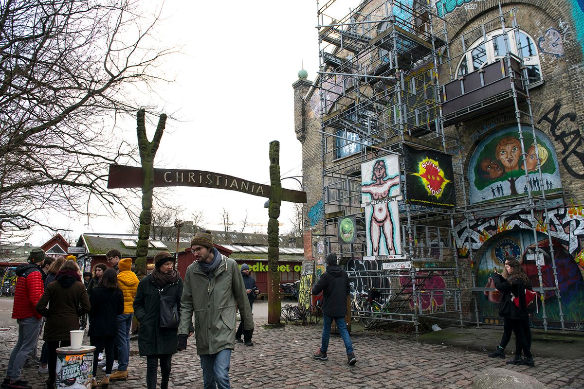Daily Life at Christiania Hippie Community Inside The City Of Copenhagen
COPENHAGEN, DENMARK - JANUARY 25: General view of main entrance of the Christiania district on Daily Life at Christiania Hippie Community Inside The City Of Copenhagen on January 25, 2020 in Copenhagen, Denmark. (Photo by Stefano Guidi/Getty Images)