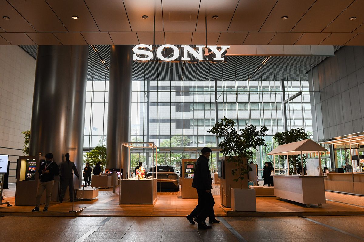 A gallery inside the Sony Group Corp. headquarters in Tokyo, Japan, on Tuesday, Dec. 6, 2022. The Sony Technology Exchange Fair (STEF), the annual event for Sony Group employees, runs through Dec. 10. Photographer: Noriko Hayashi/Bloomberg via Getty Images