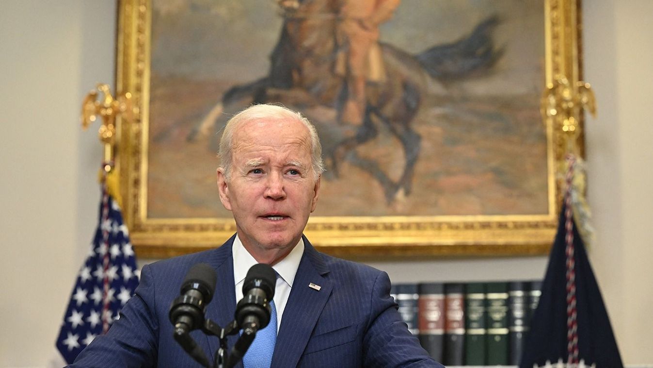 US-ECONOMY-POLITICS-DEBT-BUDGET
US President Joe Biden speaks about debt negotiations in the Roosevelt Room of the White House in Washington, DC, on May 17, 2023. Biden said Wednesday he is "confident" a deal can be reached with Republicans leaders to avert a potentially catastrophic US debt default, which could come as early as June 1. (Photo by SAUL LOEB / AFP)