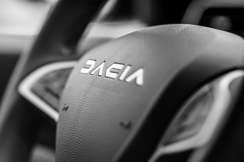 Dacia,Steering,Wheel.,Dacia,Logo.,Photo,Taken,In,January,2022