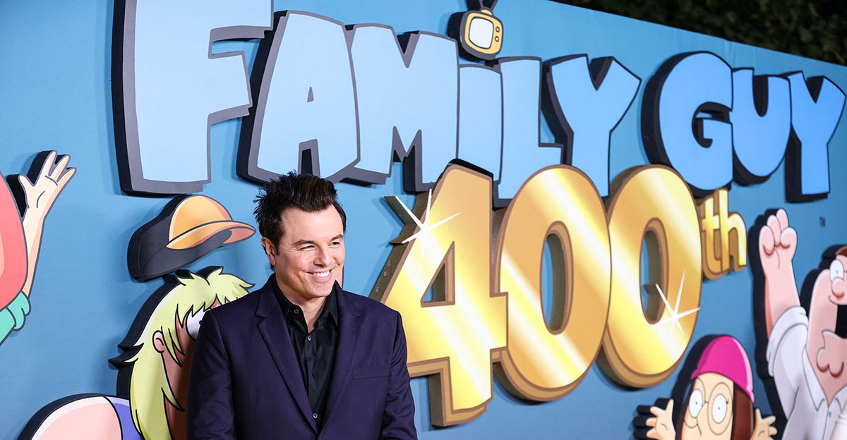 FOX's 'Family Guy' 400th Episode CelebrationSeth MacFarlane
American actor, screenwriter, producer, director and singer Seth MacFarlane arrives at FOX's 'Family Guy' 400th Episode Celebration held at the Fox Studio Lot on November 12, 2022 in Los Angeles, California, United States. (Photo by Xavier Collin/Image Press Agency/NurPhoto) (Photo by Image Press Agency / NurPhoto / NurPhoto via AFP)