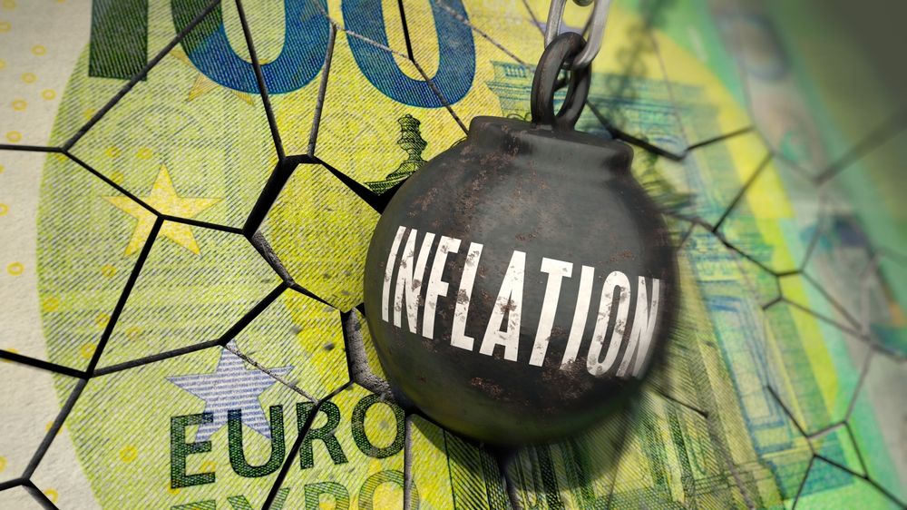 3d,Illustration,,Inflation,In,The,Eurozone