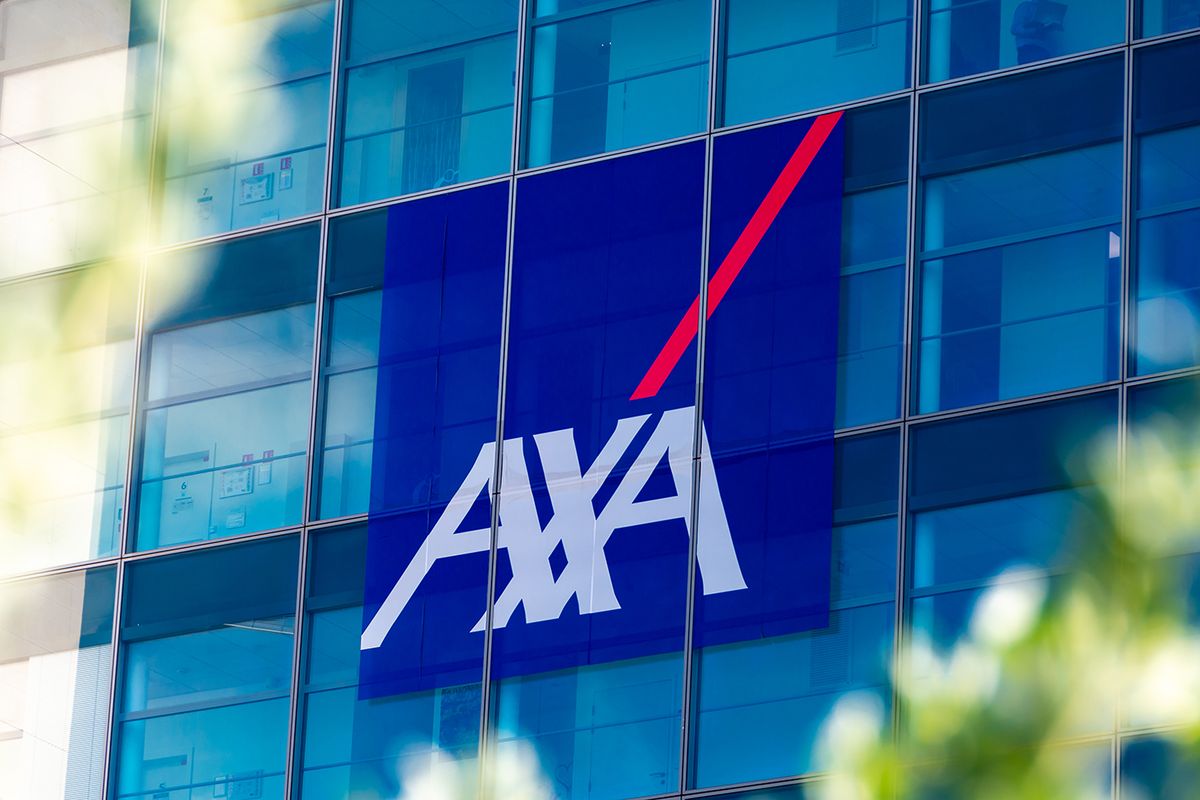 Nanterre,,France,-,July,29,,2021:,Detail,Of,The,Facade
Nanterre, France - July 29, 2021: Detail of the facade of the building housing the headquarters of Axa, an international French group specializing in insurance and asset management