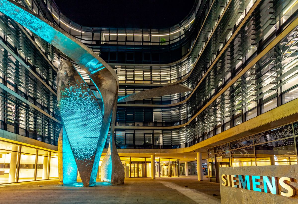 Munich, Germany - April 17 2019 : Siemens Company Central Headquarter in Munich, Bavaria