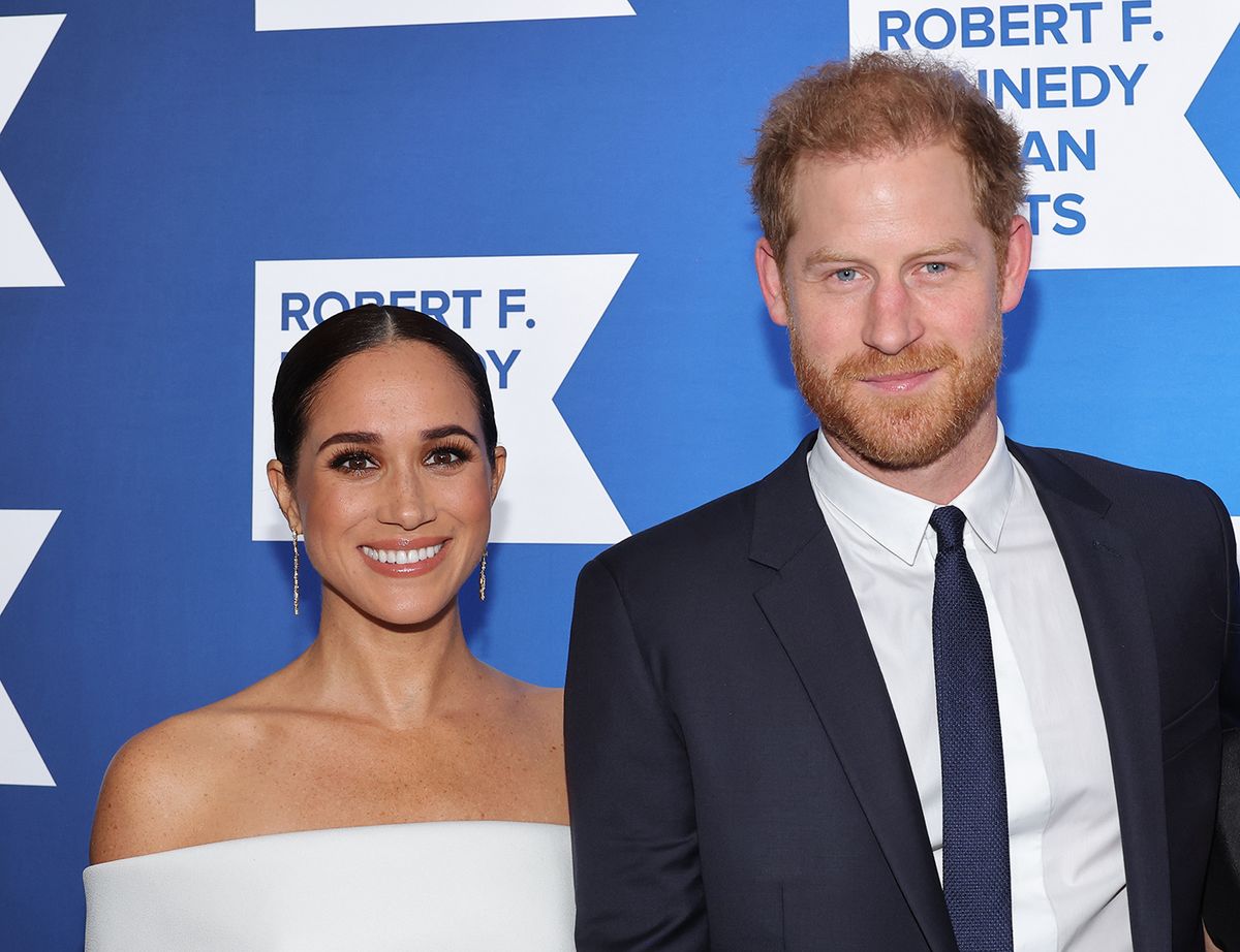 2022 Robert F. Kennedy Human Rights Ripple Of Hope Gala
NEW YORK, NEW YORK - DECEMBER 06  Meghan, Duchess of Sussex and Prince Harry, Duke of Sussex attend the 2022 Robert F. Kennedy Human Rights Ripple of Hope Gala at New York Hilton on December 06, 2022 in New York City. (Photo by Mike Coppola/Getty Images for 2022 Robert F. Kennedy Human Rights Ripple of Hope Gala)