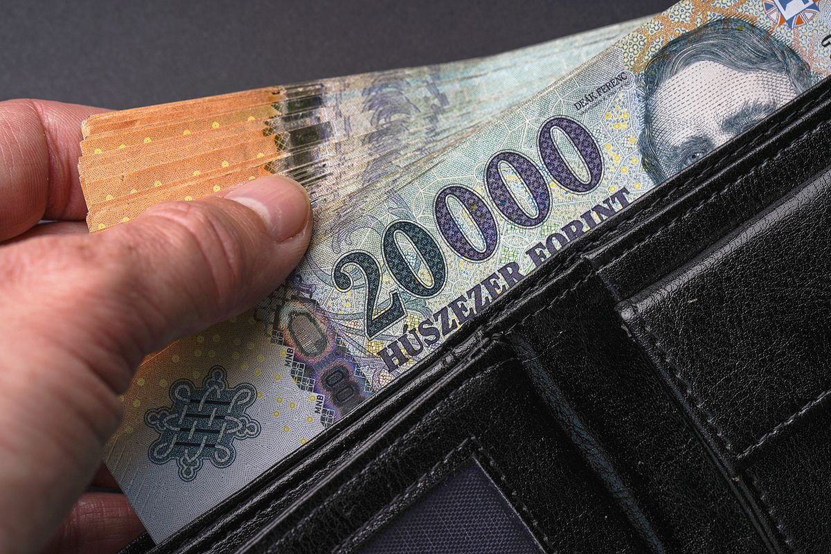 Many,Hungarian,20,000,Forint,Banknotes,In,A,Black,Wallet,In
Many Hungarian 20,000 forint banknotes in a black wallet in the hands of a man. Close-up.