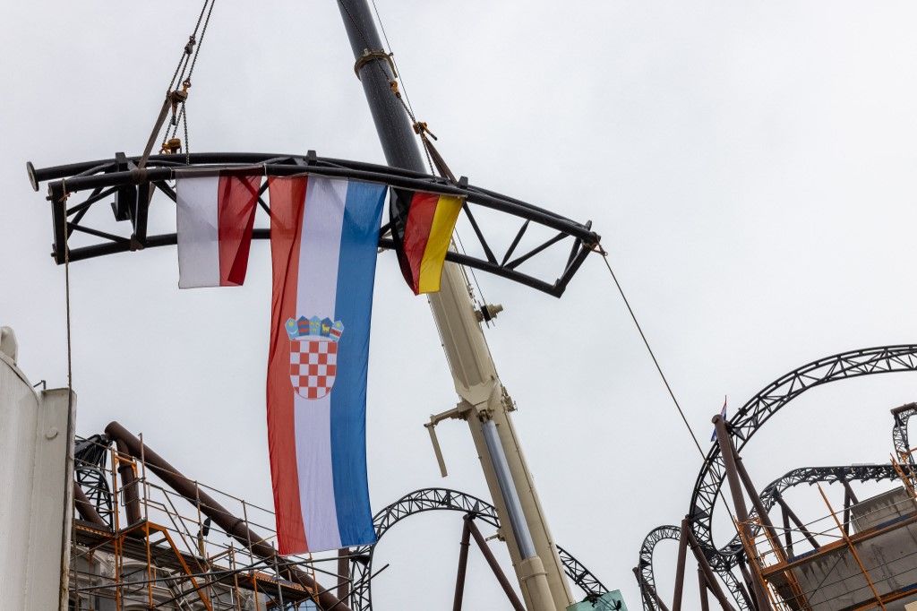 Rail closure of the new roller coaster at Europa-Park