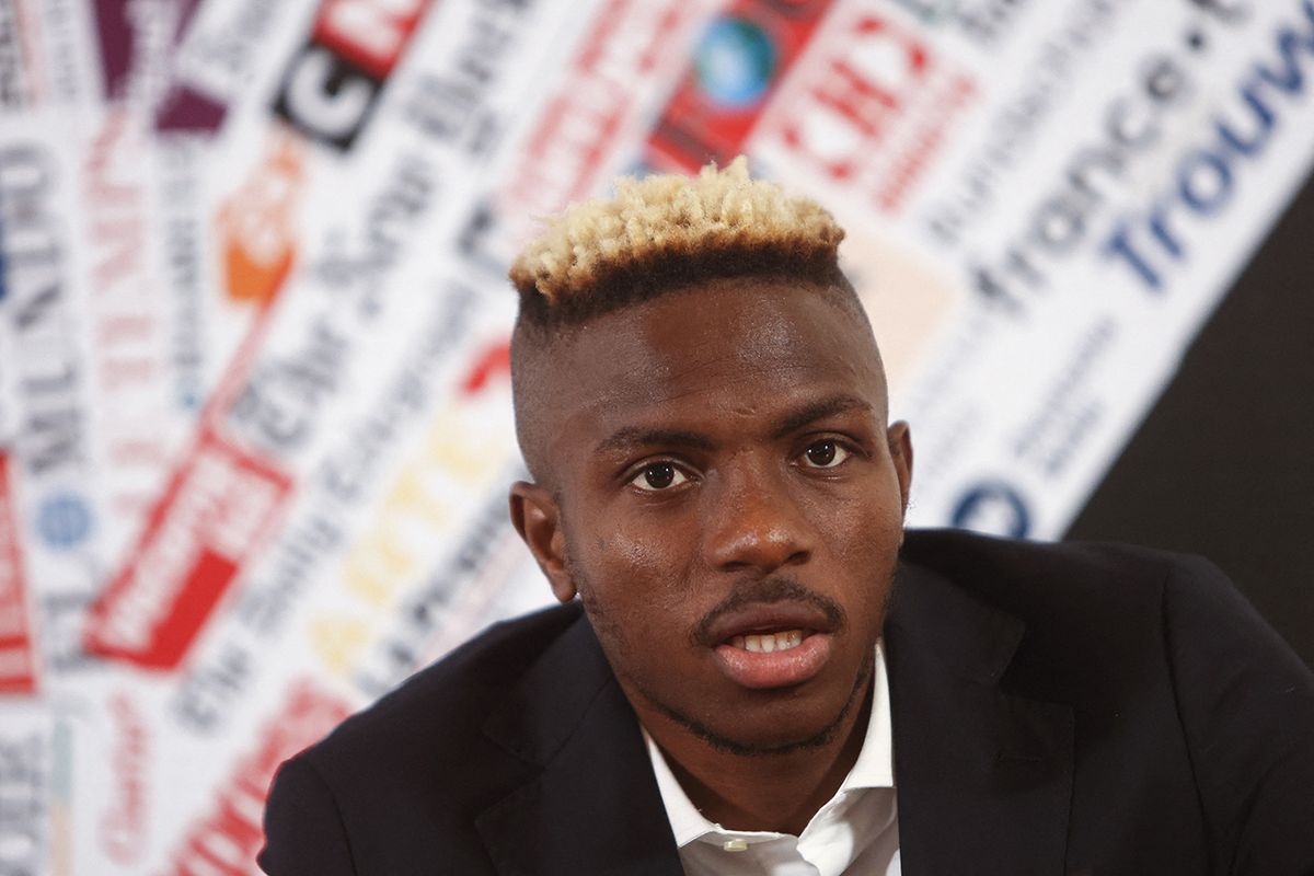 SSC Napoli's footballer Viktor Osimhen awarded by the Foreign Press Association in Italy