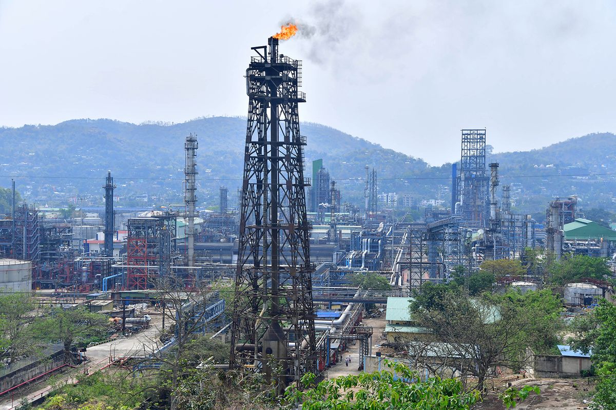 INDIA-RUSSIA-OIL-TRADE-SANCTION
A general view of the Guwahati Refinery operated by Indian Oil Corporation is pictured in Guwahati on March 30, 2023. On March 29 Russian oil giant Rosneft announced a deal with Indian Oil to substantially increase oil supplies to the firm. India has emerged as a major buyer of Russian oil since the Ukraine war. (Photo by Biju BORO / AFP)