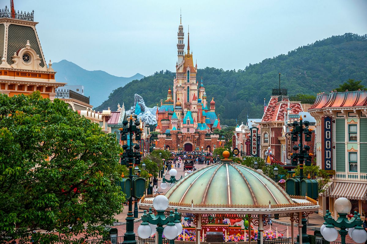 Disneyland Hong Kong re-opens as Covid 19 pandemic rules ease in 2023, Hong Kong, China.
Disneyland Hong Kong re-opens as Covid 19 pandemic rules ease in 2023, Hong Kong, China. (Photo by: Bob Henry/UCG/Universal Images Group via Getty Images)