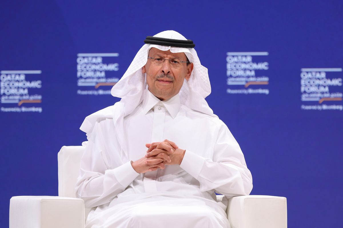 Abdulaziz bin Salman, Saudi Arabia's energy minister, during a panel session at the Qatar Economic Forum (QEF) in Doha, Qatar, on Tuesday, May 23, 2023. The third Qatar Economic Forum will shine a light on the rising south-to-south economy and the new growth opportunities it presents to the global business community