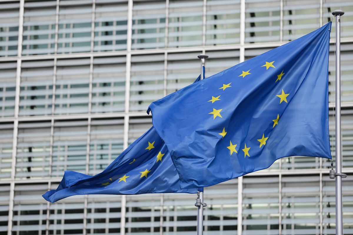 EU Flags In Brussels