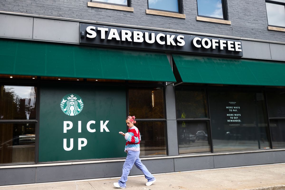 Starbucks Coffee is seen in Chicago, United States, on October 16, 2022. 